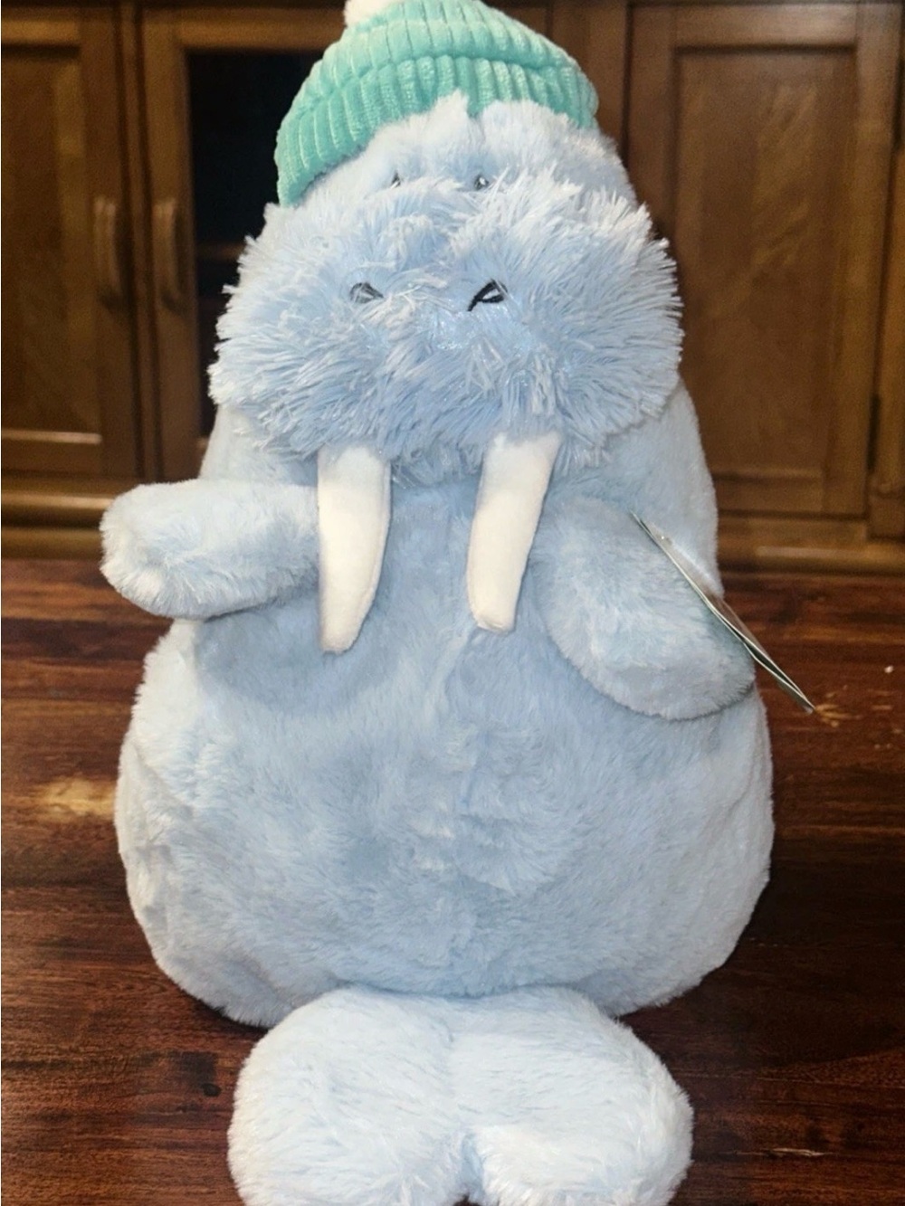 Gigglescape Whimsical Walrus with Winter Hat 15" Plush New W Tags